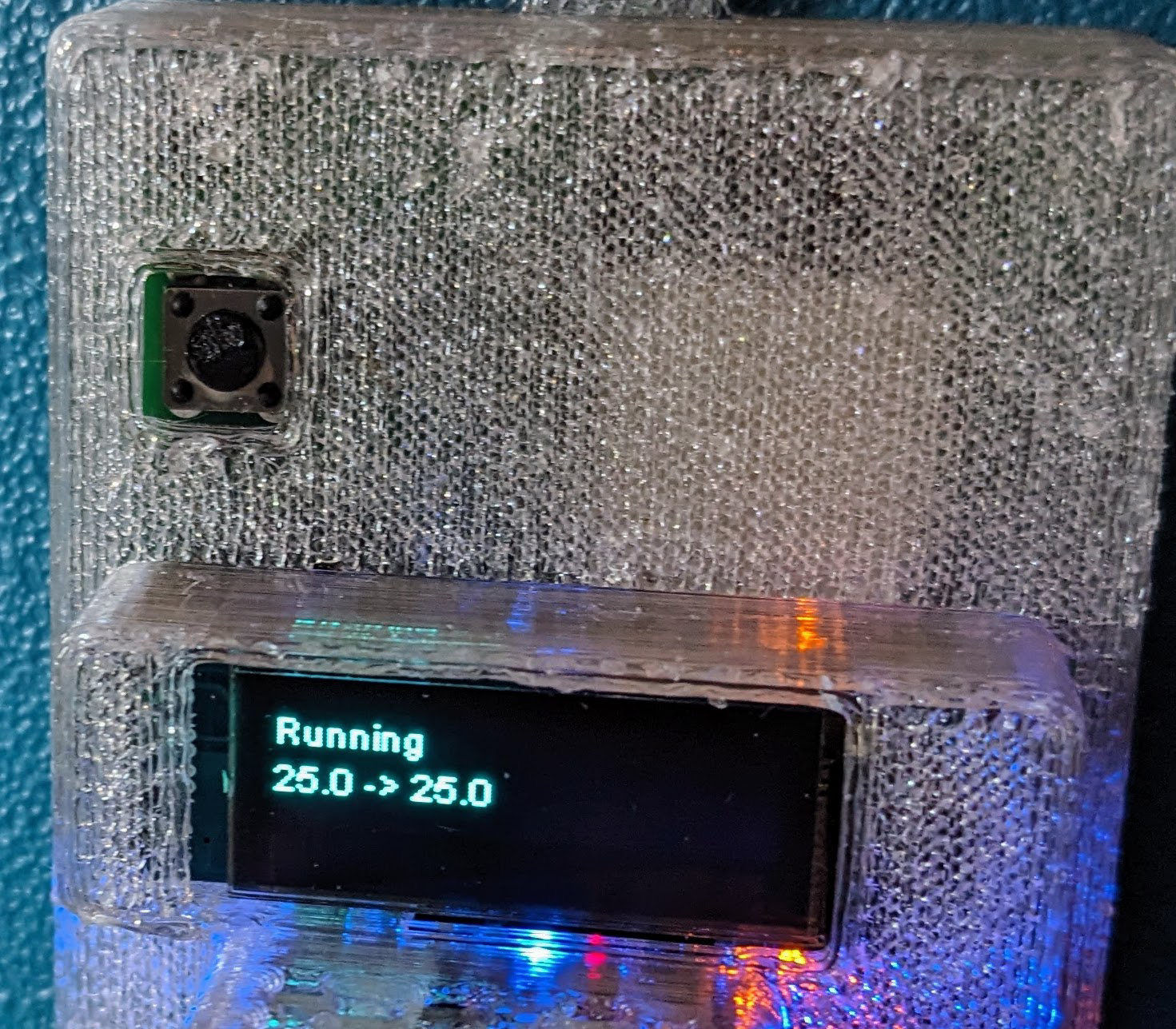 Physical user interface: push button and OLED display