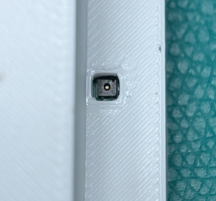 SHTC3 exposed through the air hole