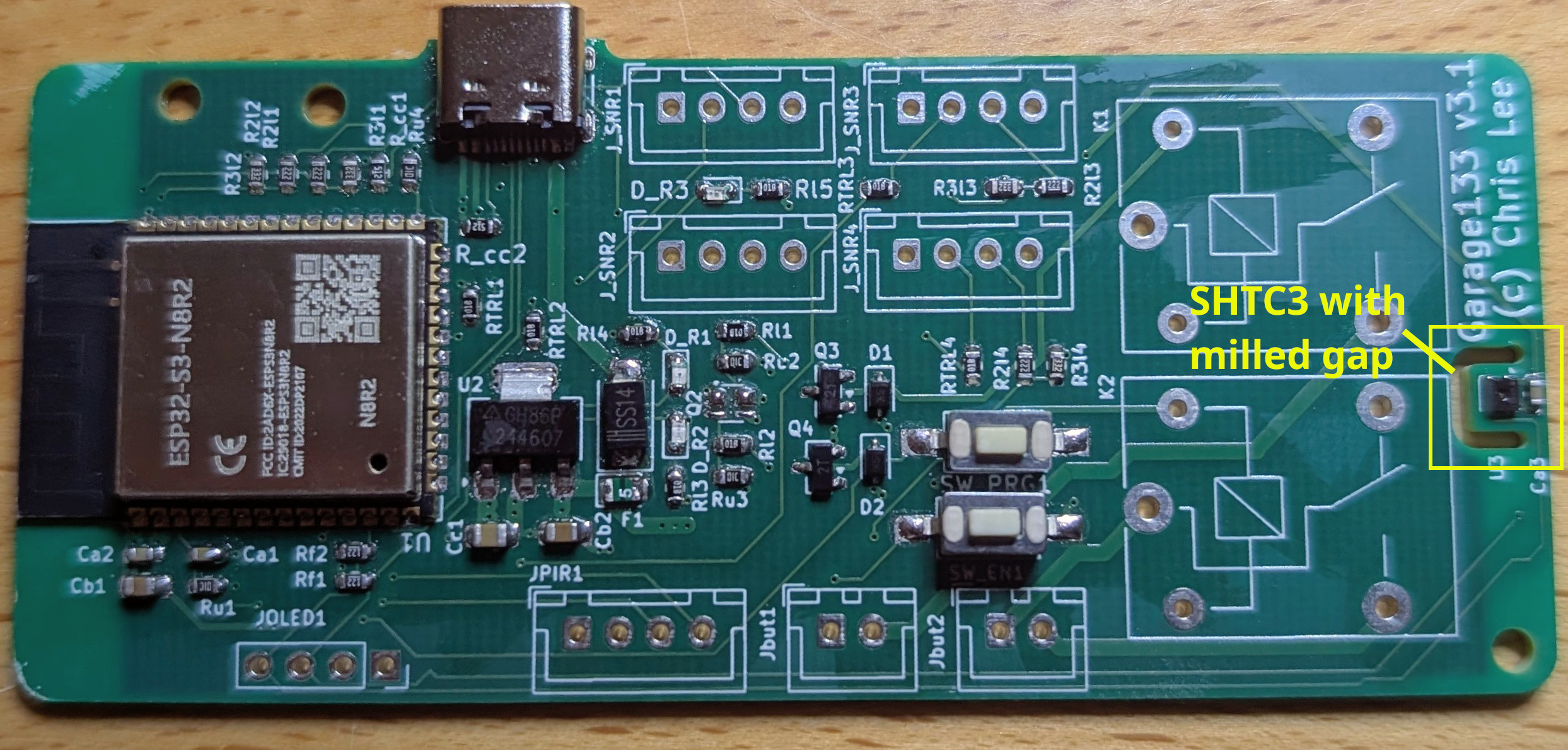 Garage133 v3.1 SHTC3 placement